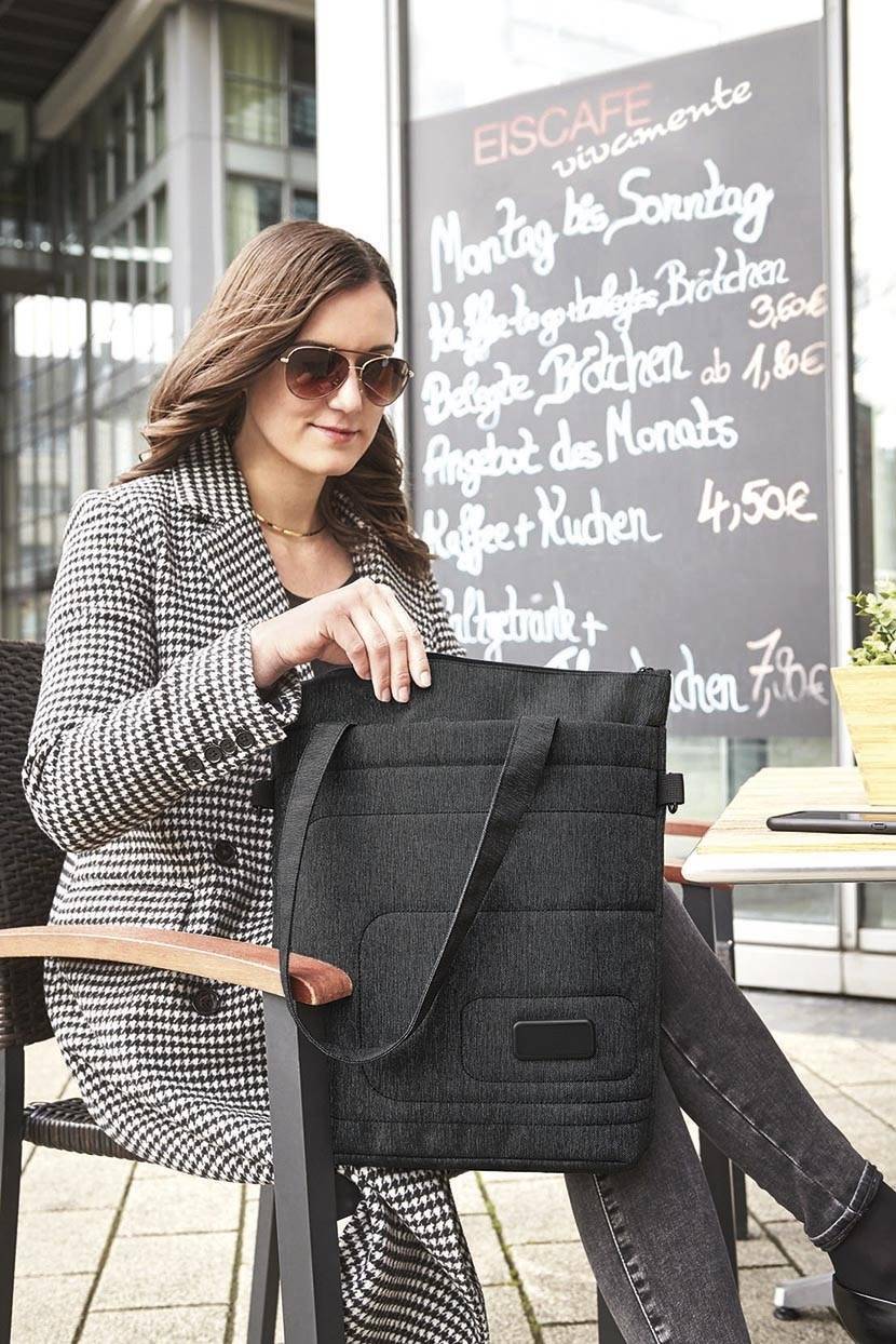 Wielozadaniowa torba z rączką i paskiem na ramię z komorą na laptopa