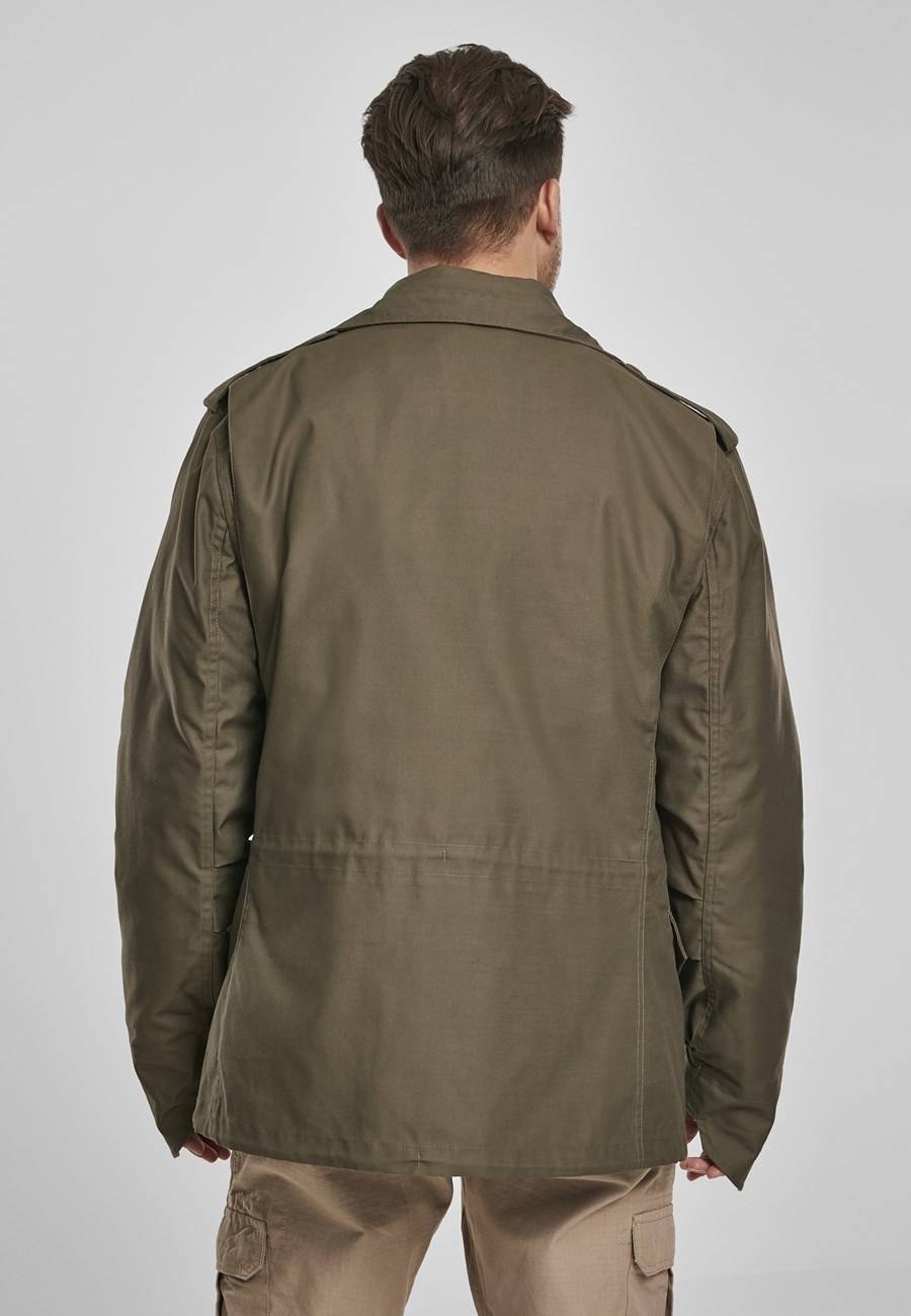 Wodoodporna kurtka męska z solidnego materiału z chowanym kapturem