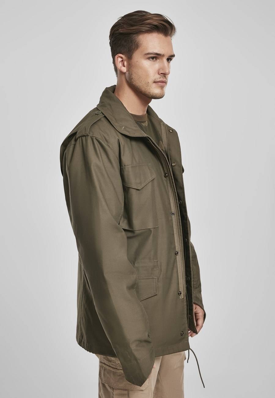 Wodoodporna kurtka męska z solidnego materiału z chowanym kapturem