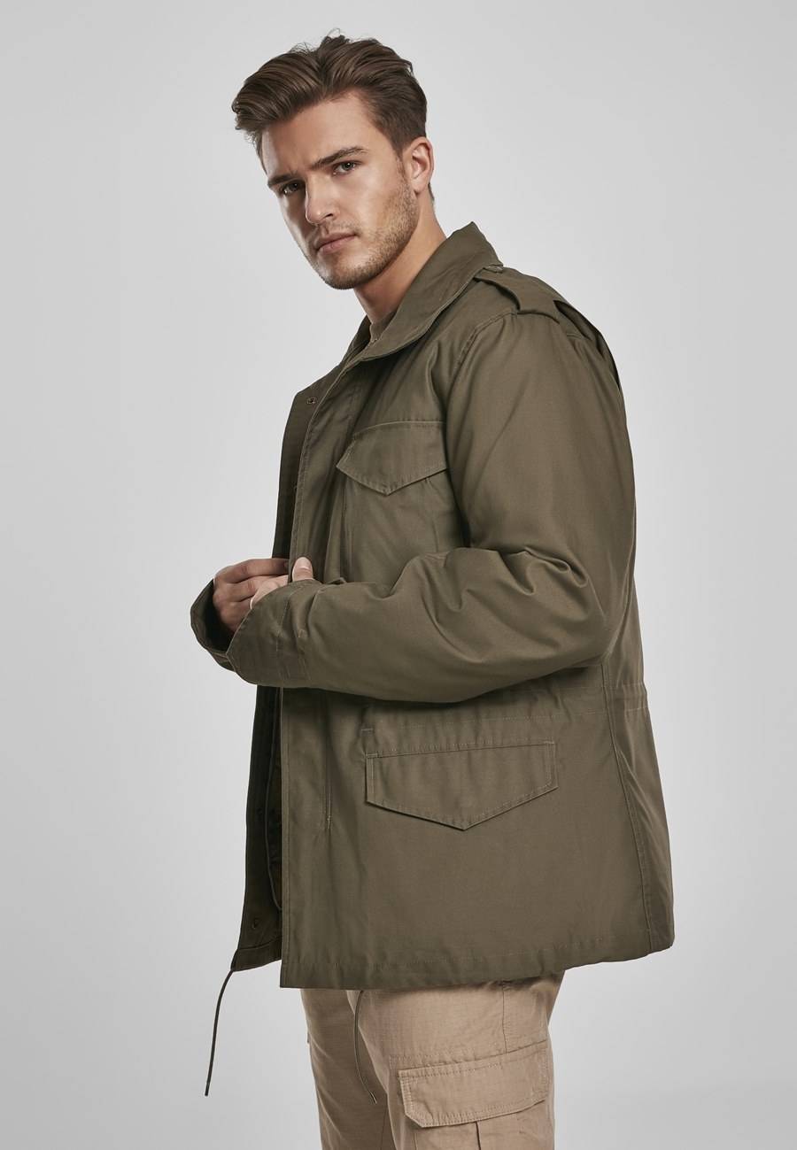 Wodoodporna kurtka męska z solidnego materiału z chowanym kapturem