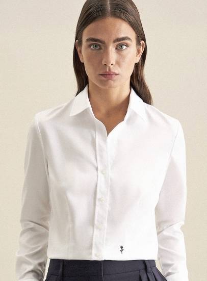 Women´s Blouse Regular Fit Fine Twill Longsleeve