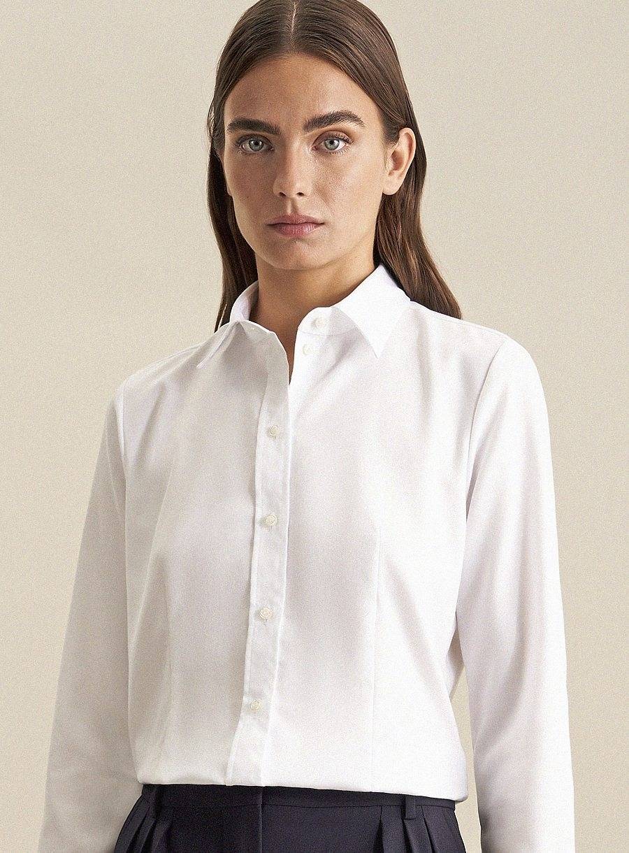 Women´s Blouse Slim Fit Fine Twill Longsleeve