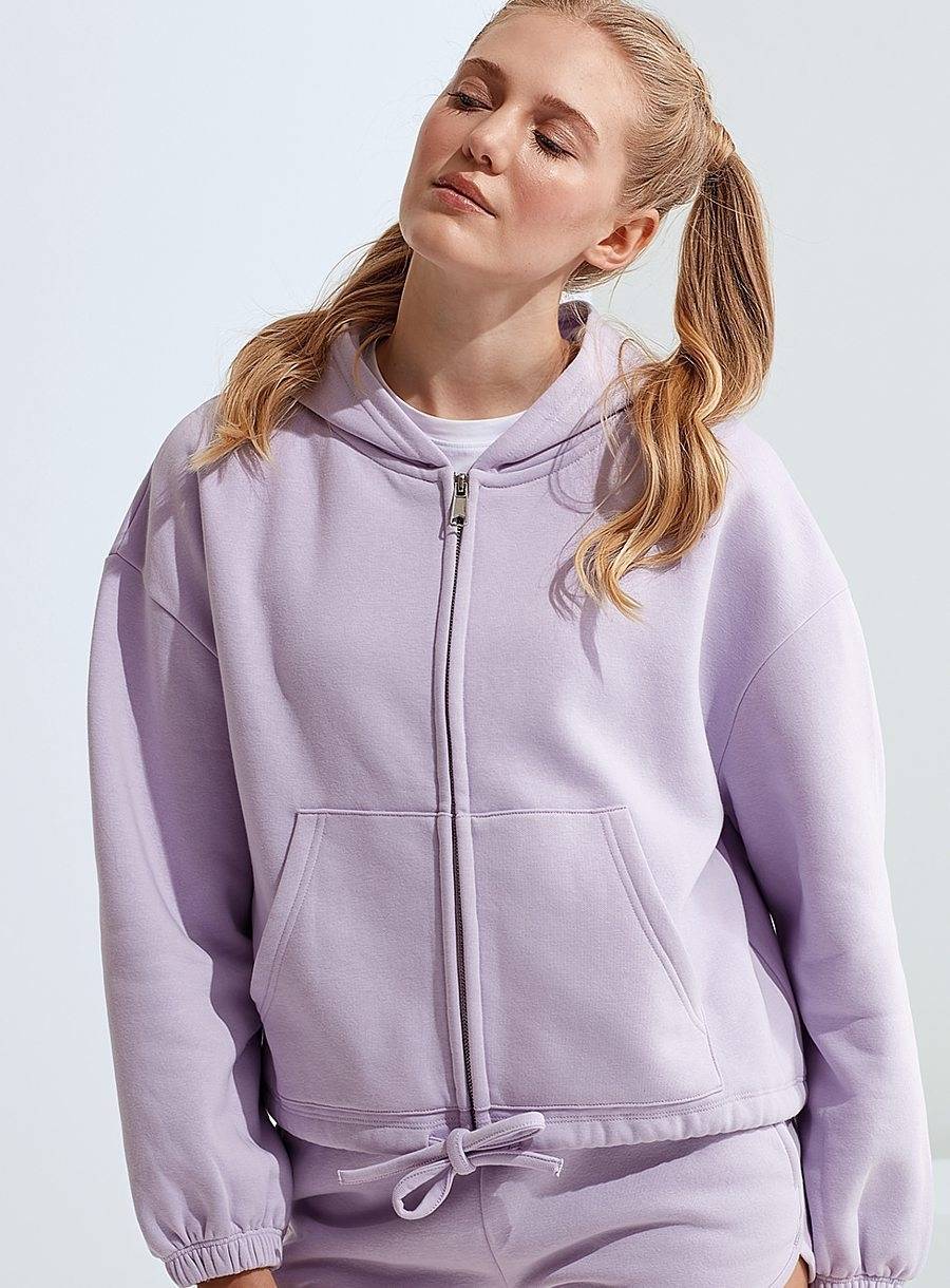 Women´s Recycled Drawstring Full-Zip Hoodie