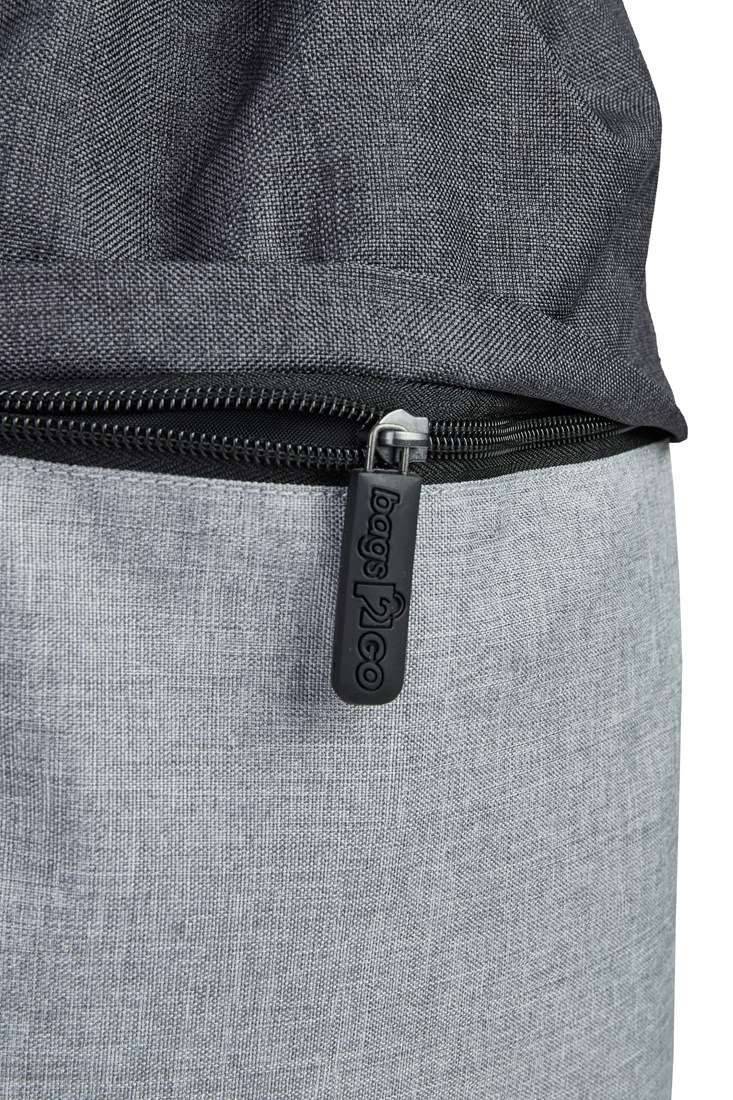 Worek sportowy z dużą kieszenią przednią z ukrytym zamkiem