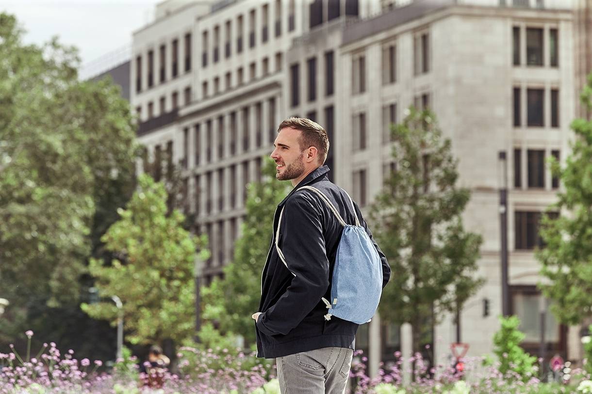 Worek sportowy z ekologicznym wykorzystaniem materiału