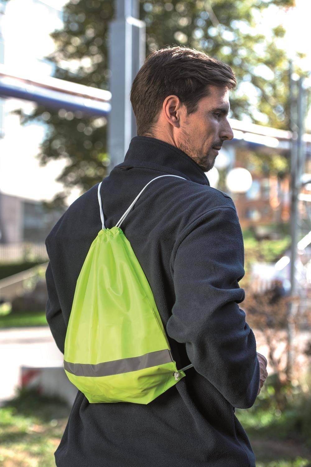 Worek sportowy z odblaskowym pasem