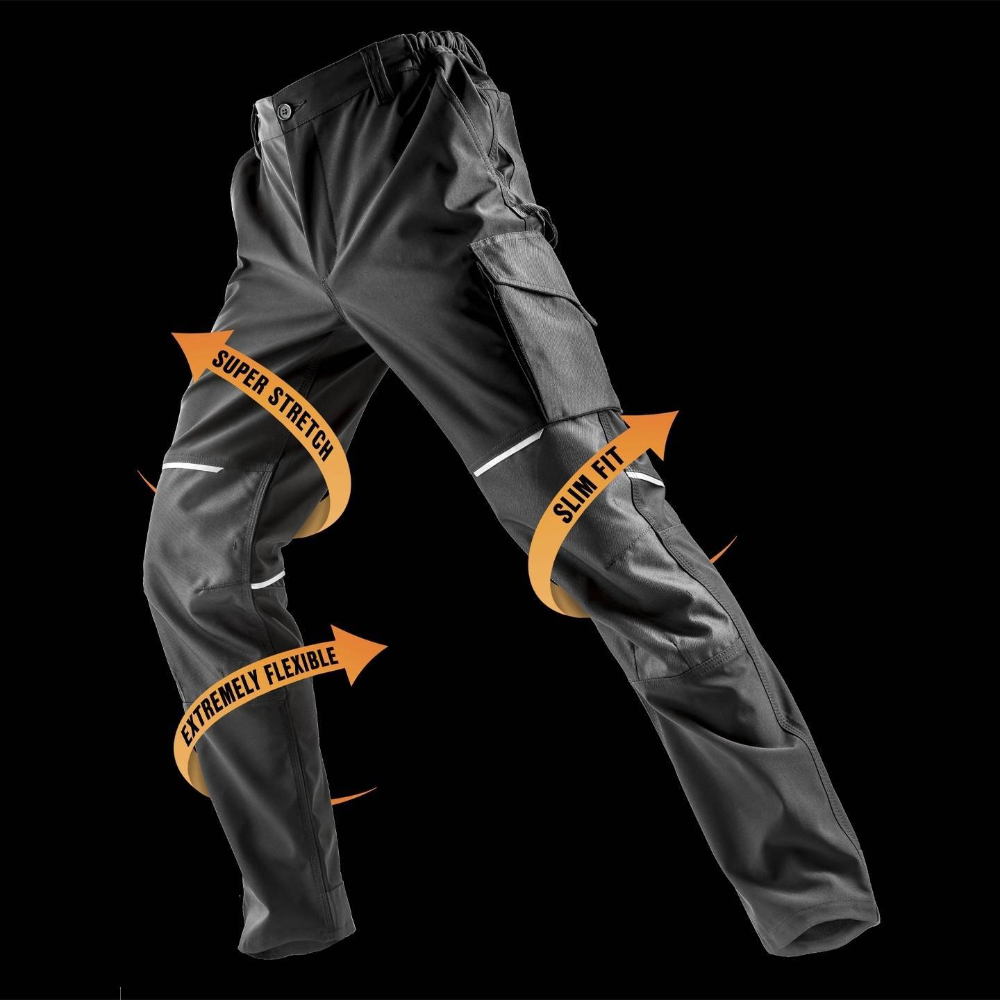 Wytrzymałe spodnie robocze ze wzmacnianymi kolanami