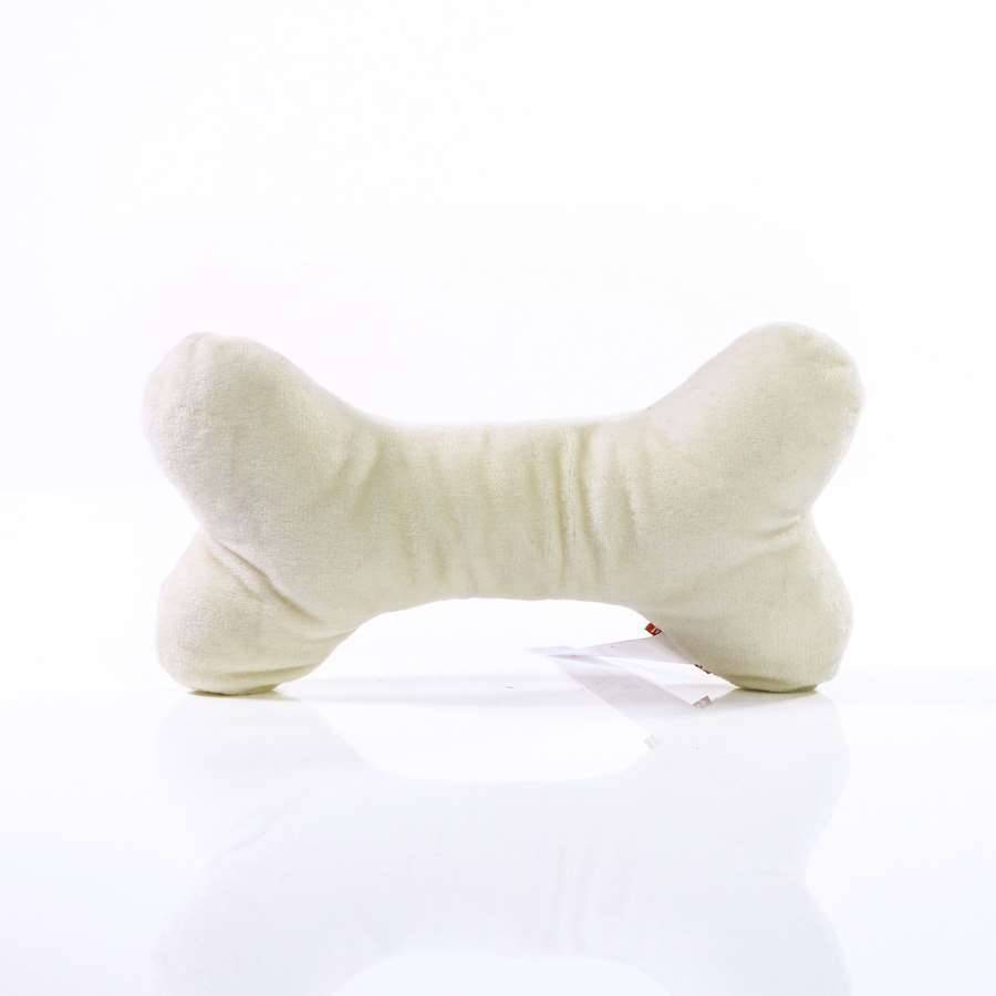 Zabawka pluszowa dla psa przypominająca kość