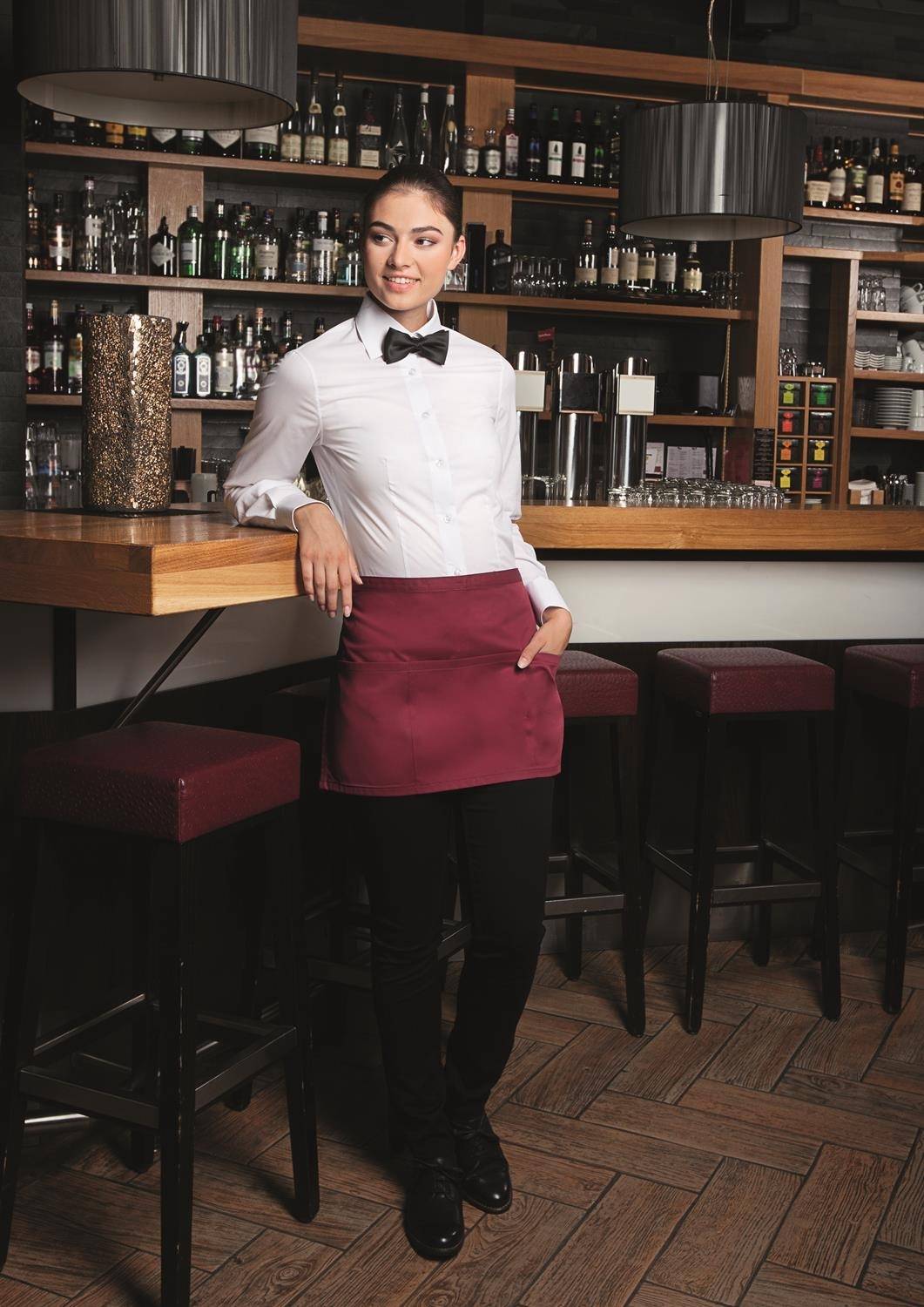 Zapaska kelnerska o krótkim fasonie z kieszeniami