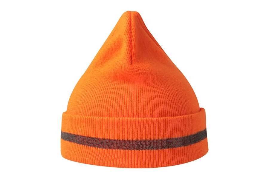 Zimowa czapka robocza z odblaskową lamówką