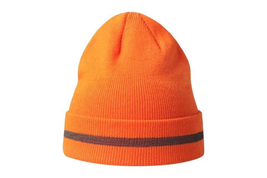 Zimowa czapka robocza z odblaskową lamówką