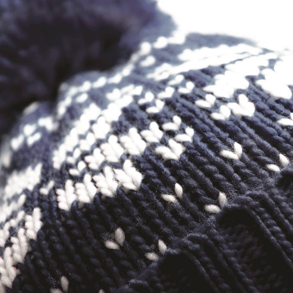 Zimowa czapka w modne wzory Fair Isle