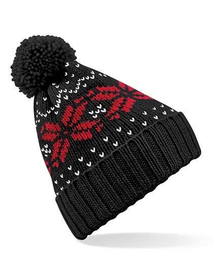 Zimowa czapka w modne wzory Fair Isle