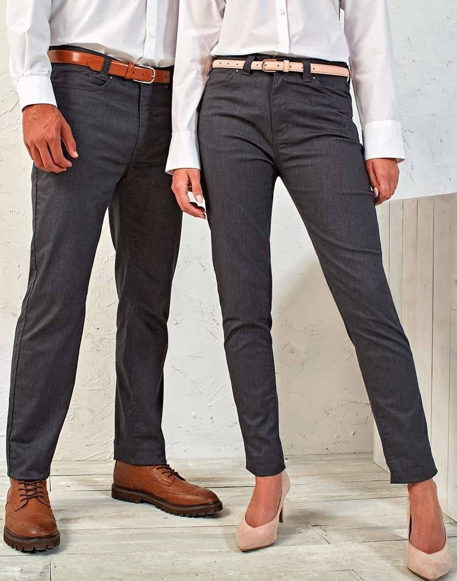 Zwężane spodnie damskie z zapięciem na zatrzask